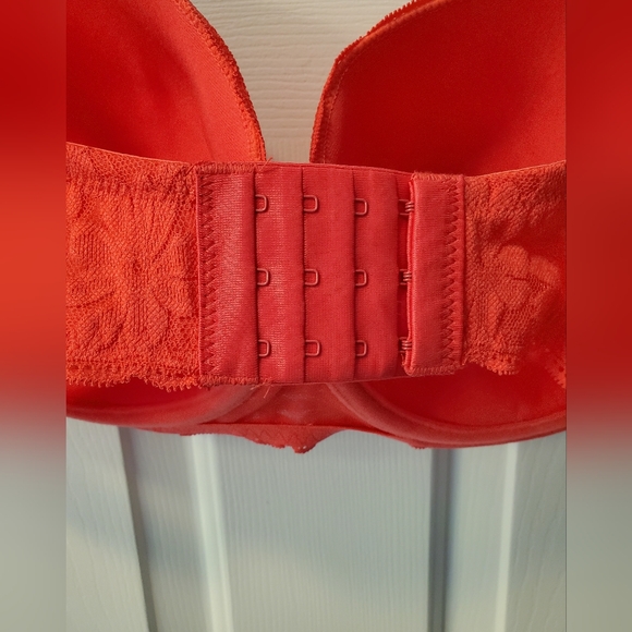 40D Red Lace Underwire Balconette Bra New - Picture 3 of 5